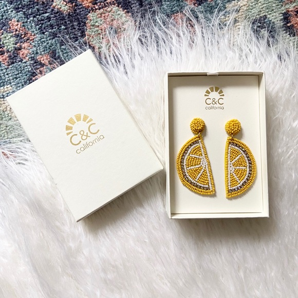 {c&c california} lemon beaded statement earring 🍋 - Picture 2 of 12